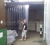 sliding pvc strip curtain animation