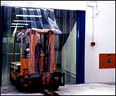 Ribbed fork lift truck pvc curtain
