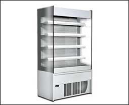 Multideck display chiller cabinet blinds