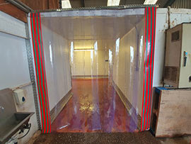 Internal strip curtain