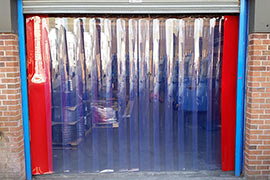 Sliding strip curtain